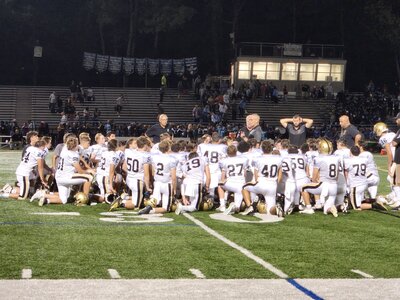 River Dell Golden Hawks varsity football team falls to Parsippany Hills in the 2022 regular-season opener