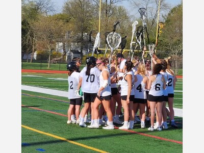 River Dell Varsity Girls Lacrosse Team remains undefeated after a 13-3 win over Pascack Hills