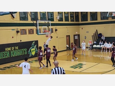 River Dell Varsity Boys Basketball Team shows gutsy effort in Bergen County  Invitational Tournament Semifinal loss to Dwight-Morrow