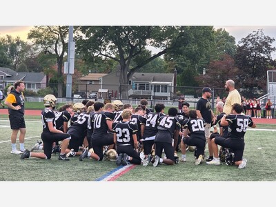River Dell Golden Hawks JV Football Team scores early and often in blowout victory over Morris Hills