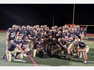 River Dell Golden Hawks Varsity Football Team retains ‘Rumble for the Rail’ Trophy in dominating win over Pascack Valley