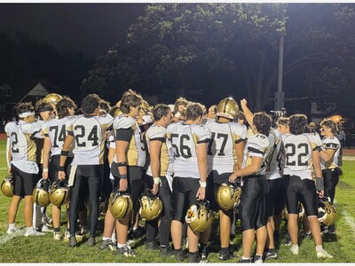 River Dell Golden Hawks Varsity Football Team Perseverance Pays Off in Hard-Fought Victory Over Teaneck
